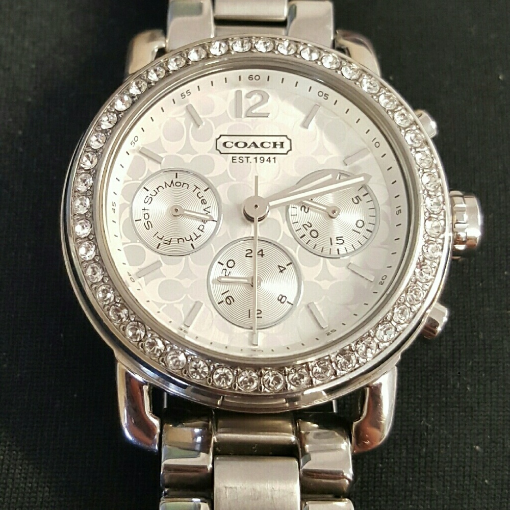 Coach Legacy Signature Silver Watch