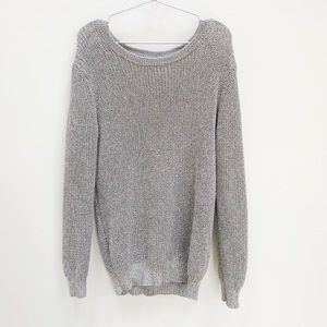 Uniqlo Grey Crewneck Oversize Sweater