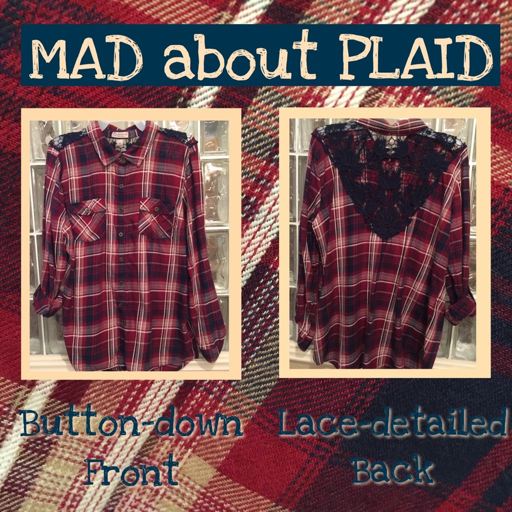 Plaid & Lace Shirt