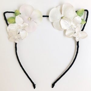 Floral Cat Ear Headband