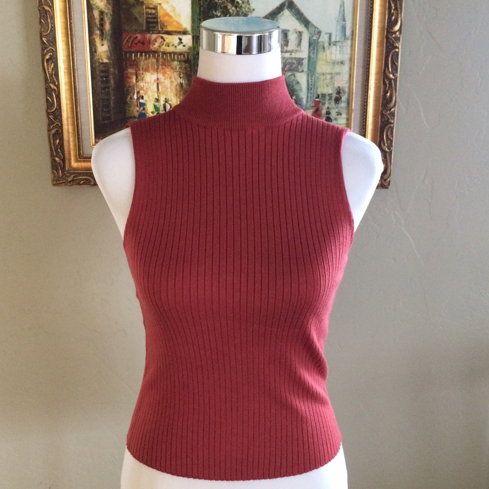 Turtleneck tank top.