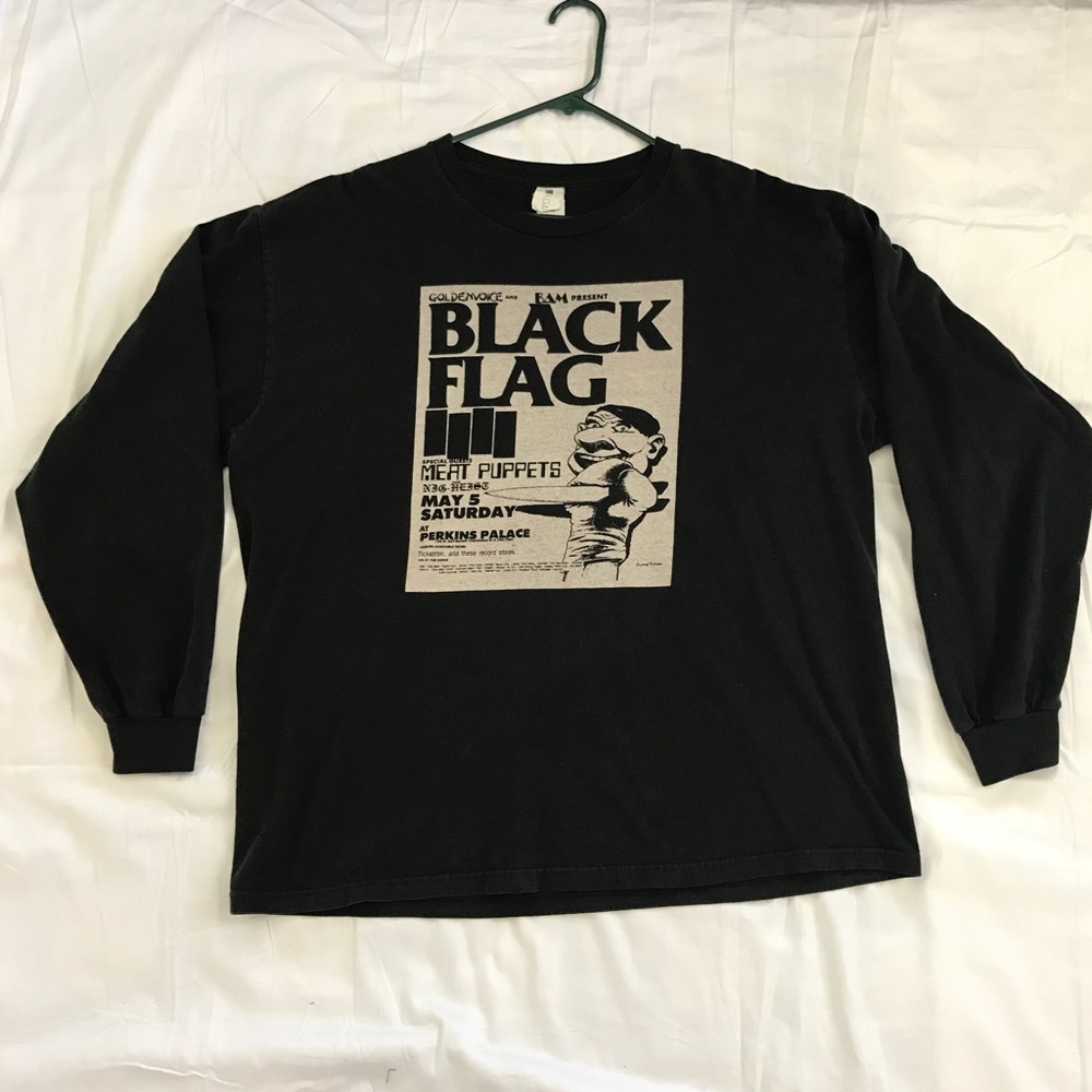 Black Flag/Cramps(2-sided) long-sleeve t-shirt XL
