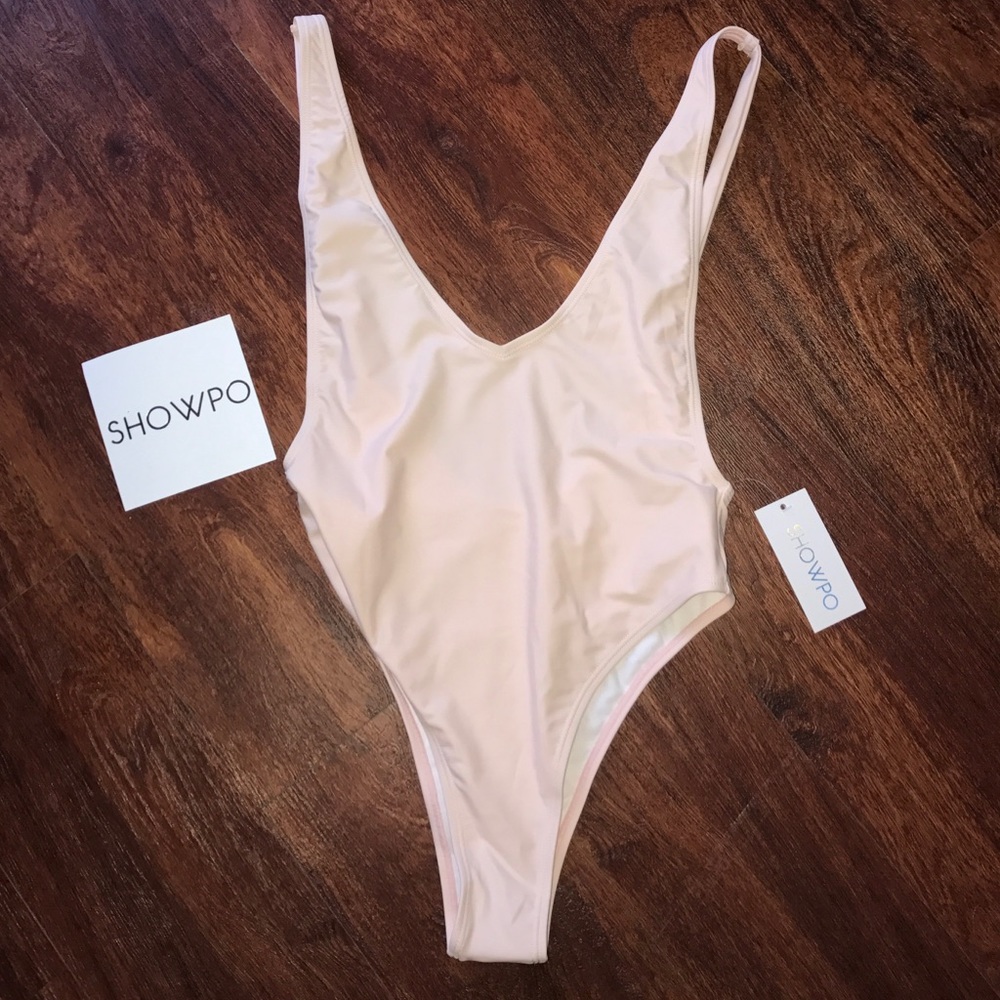 Light Pink One Piece Bathing Suit