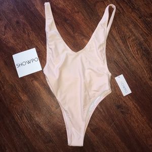 Light Pink One Piece Bathing Suit