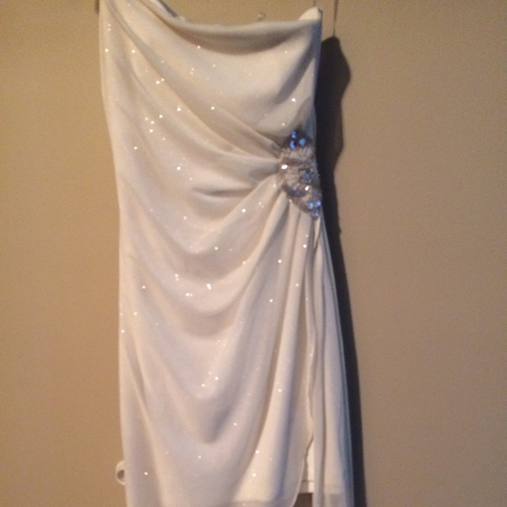 White sparky prom dress , has only been worn once