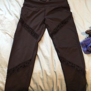 Betsey Johnson leggings with mesh cutouts