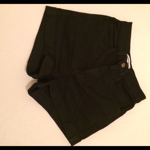 American Apparel High Waisted Solid Black Shorts