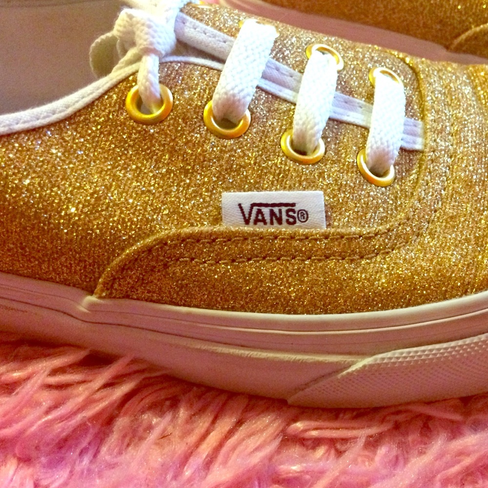 Gold Glitter Vans