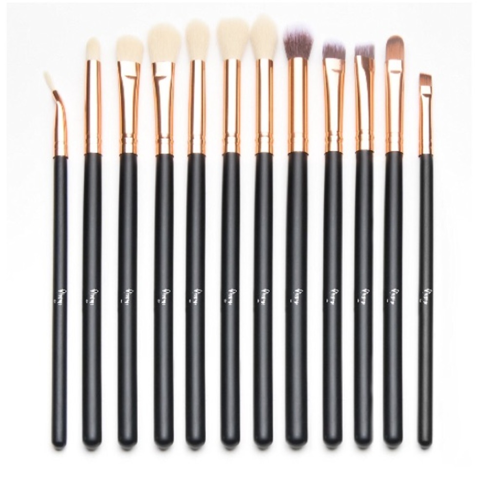 12pc makeup brush set