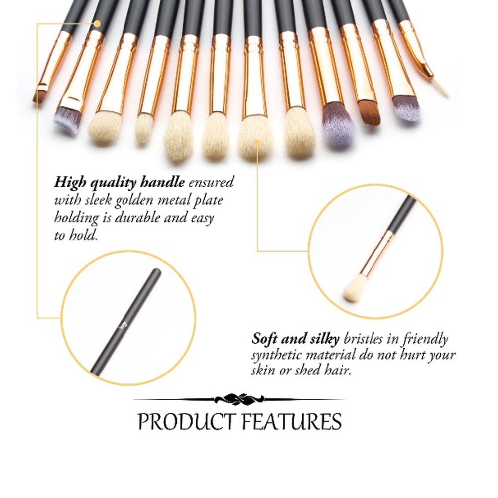 12pc makeup brush set - Picture 2 of 2