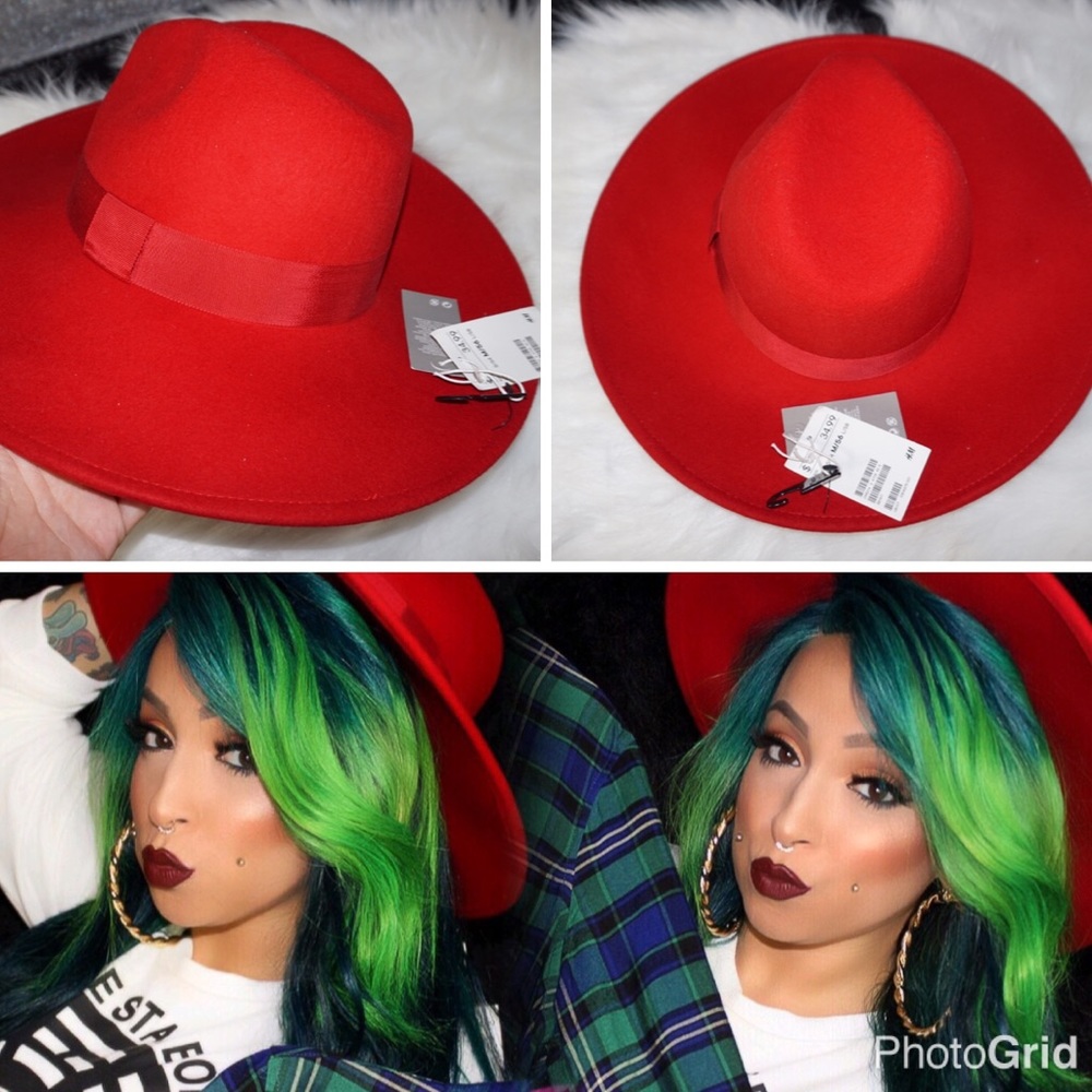 Red fedora Rare H&M NWT