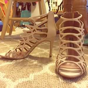 Steve Madden Nude Cage Heels