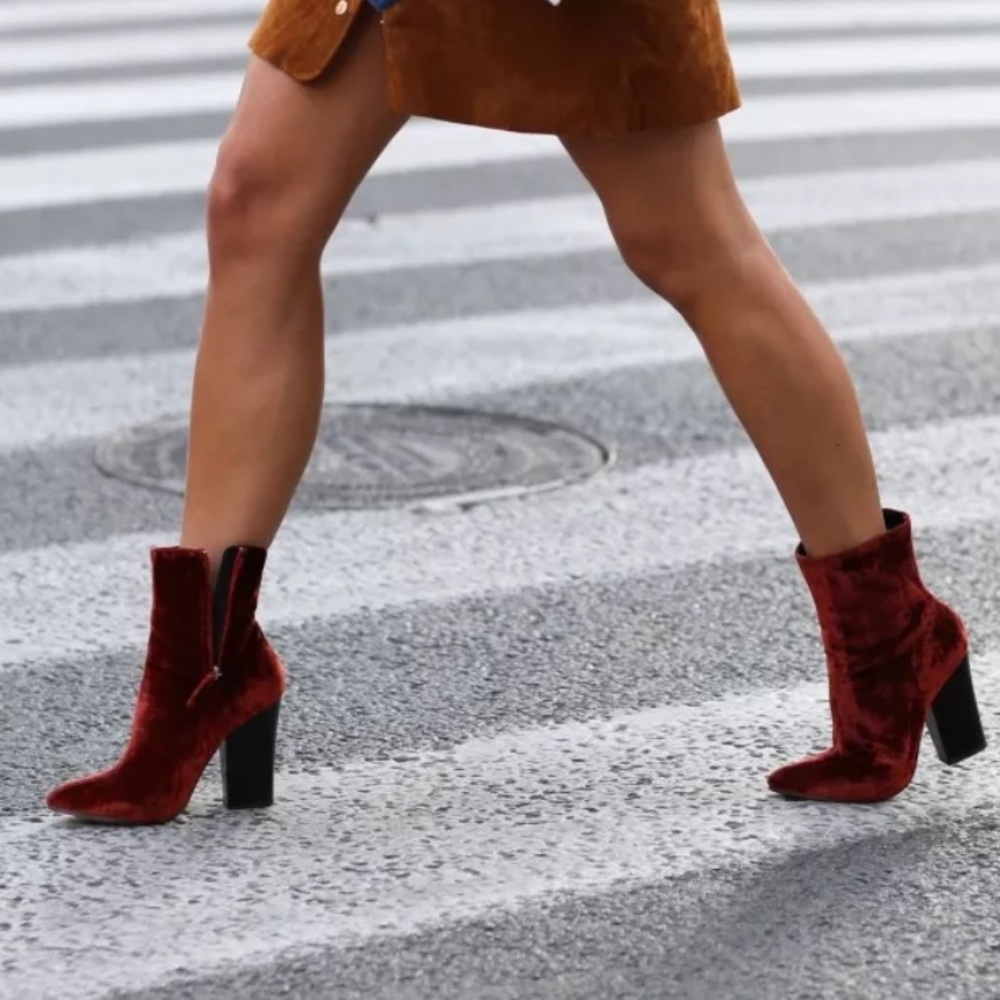 Zara velvet boots