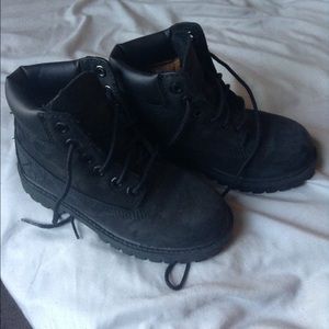Kids black  Timberlands