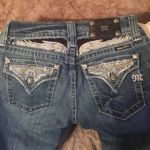💖SALE💖 Miss Me Jeans with Angel Wing Rhinestones
