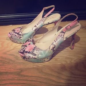 Nine West Faux Snake Skin Heels