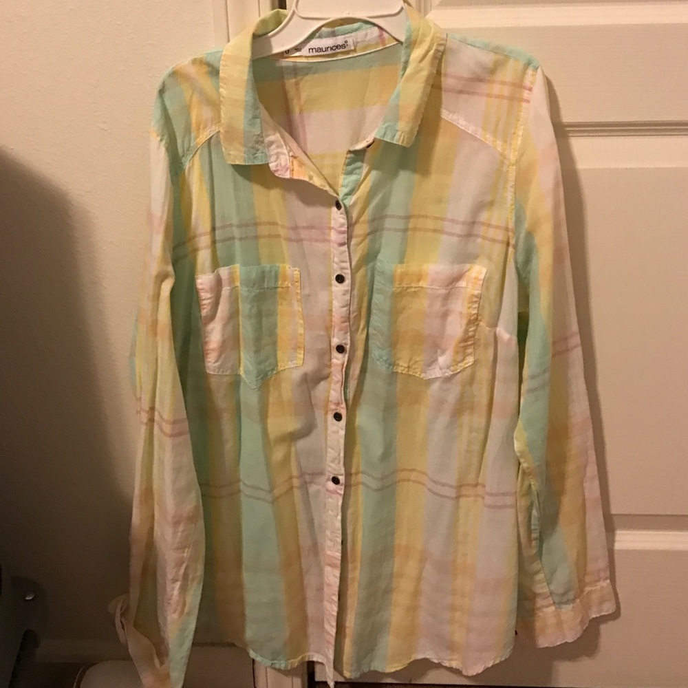 Plaid button down