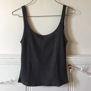 grey low back tank