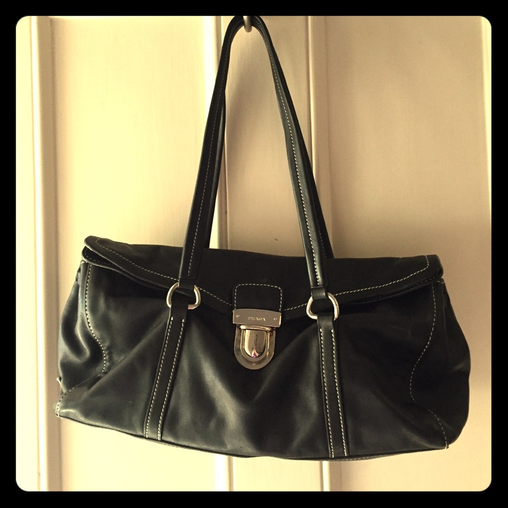 Prada Black Leather Tote