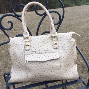 NWOT Faux ostrich shoulder bag