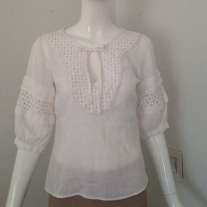 Max & Co linen lace insert blouse Max & Co linen lace insert blouse