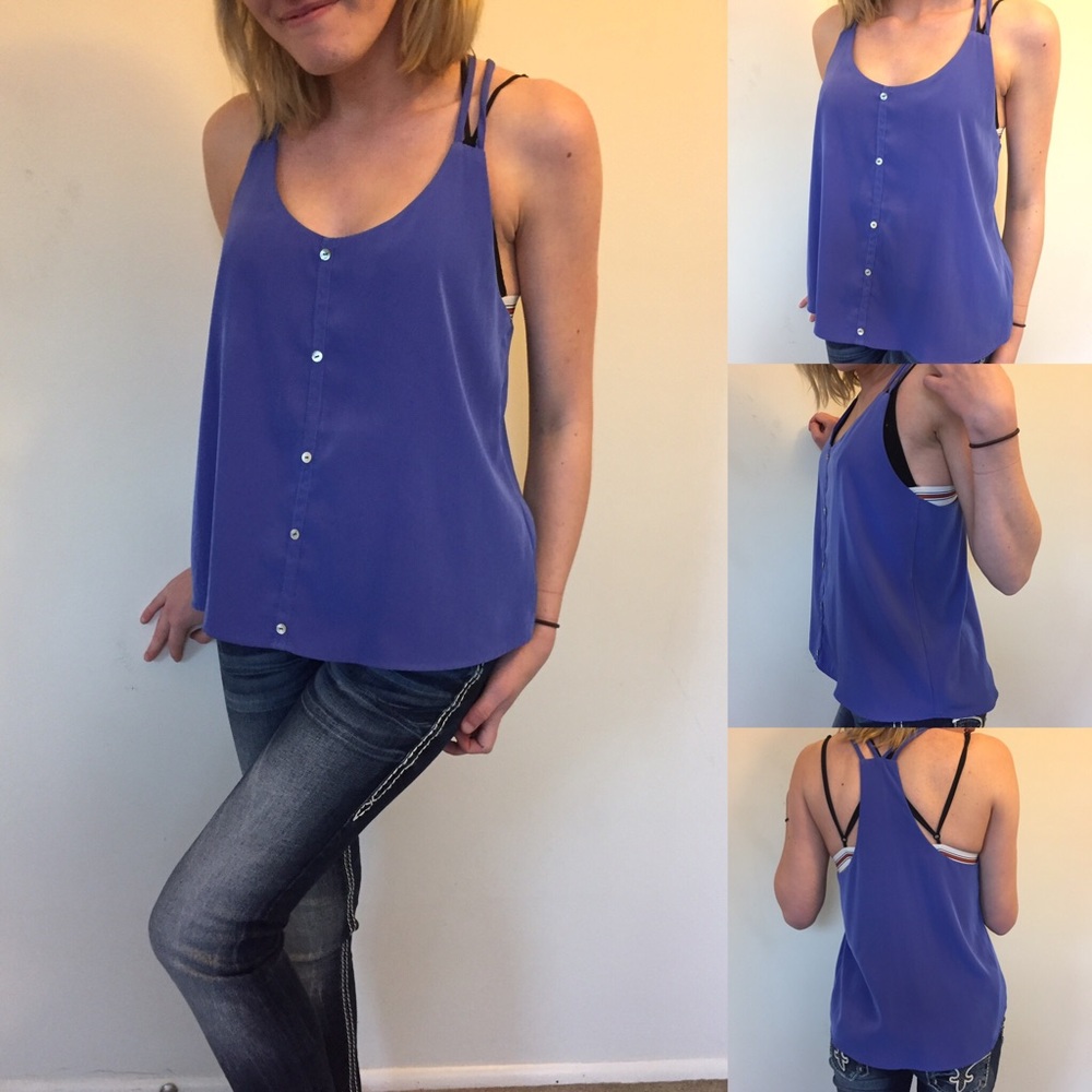 Blueish-purple tank top