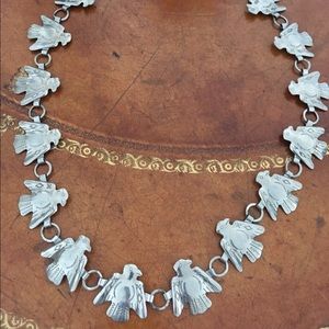 Vintage Native American conch bird belt