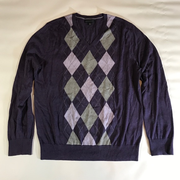 Banana Republic Other - Banana Republic Silk Cotton Purple Argyle Sweater Banana Republic Other - Banana Republic Silk Cotton Purple Argyle Sweater