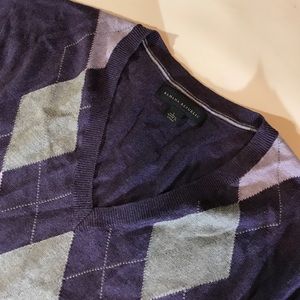 Banana Republic Sweaters - Banana Republic Silk Cotton Purple Argyle Sweater Banana Republic Sweaters - Banana Republic Silk Cotton Purple Argyle Sweater