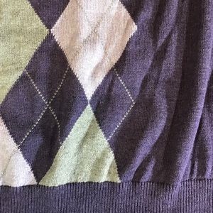 Banana Republic Sweaters - Banana Republic Silk Cotton Purple Argyle Sweater Banana Republic Sweaters - Banana Republic Silk Cotton Purple Argyle Sweater