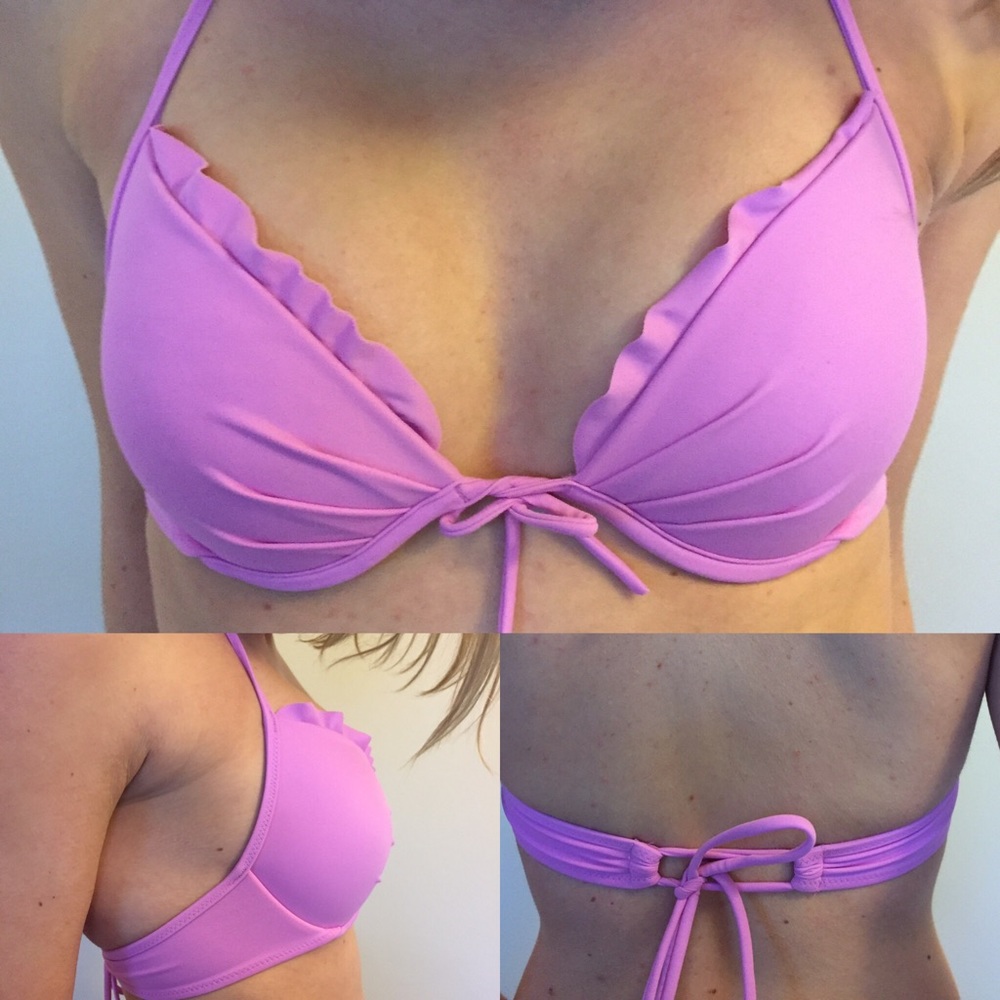 Pinkish-lavender swimsuit top