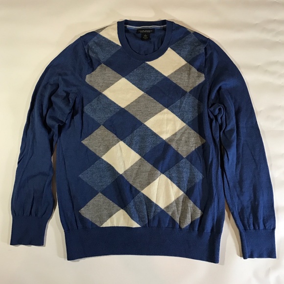 Banana Republic Other - Banana Republic Blue Gray Diamond Crewneck Sweater Banana Republic Other - Banana Republic Blue Gray Diamond Crewneck Sweater