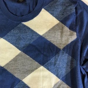 Banana Republic Sweaters - Banana Republic Blue Gray Diamond Crewneck Sweater Banana Republic Sweaters - Banana Republic Blue Gray Diamond Crewneck Sweater