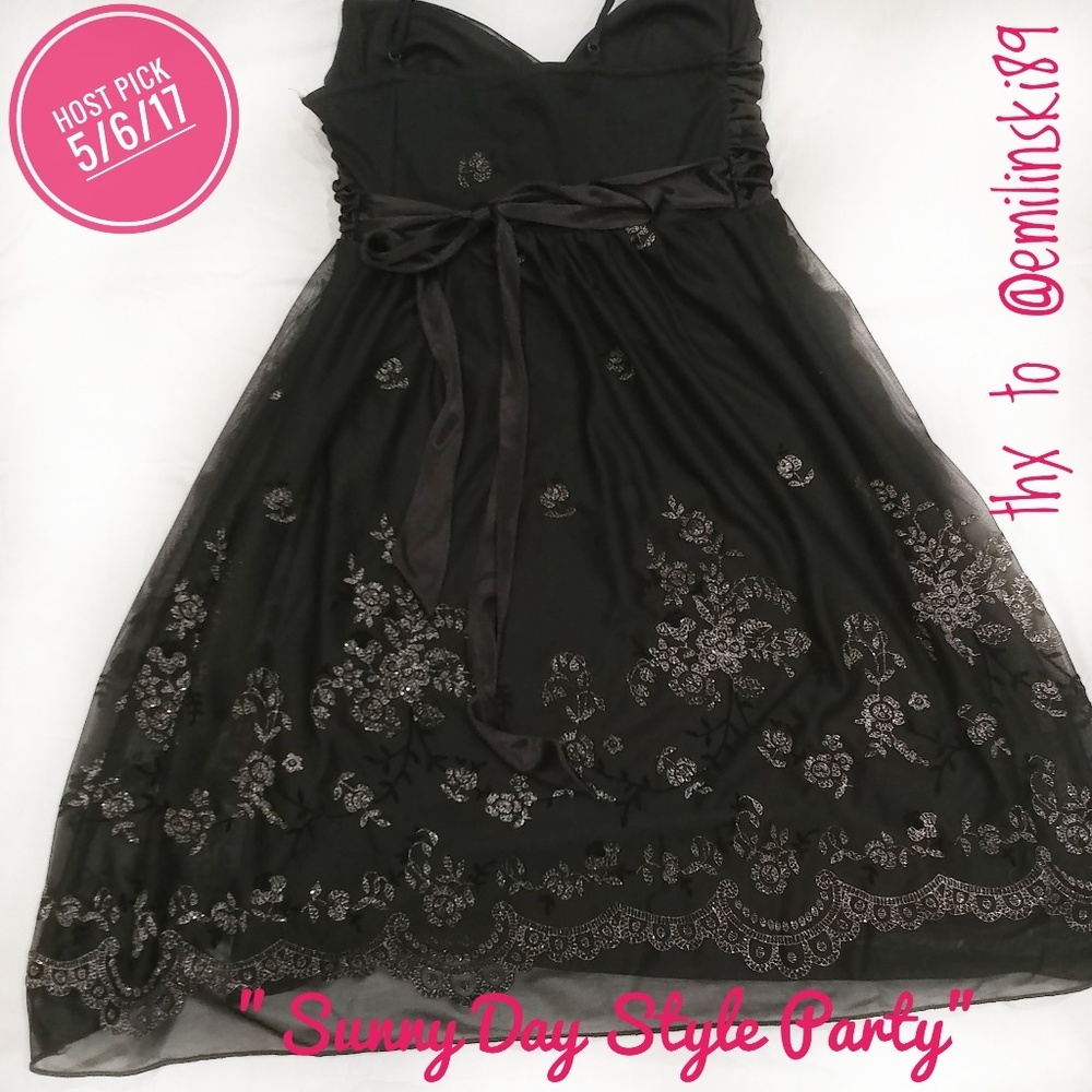 🎉HP🎉CityTriangles BlackEmbellished Evening Dress
