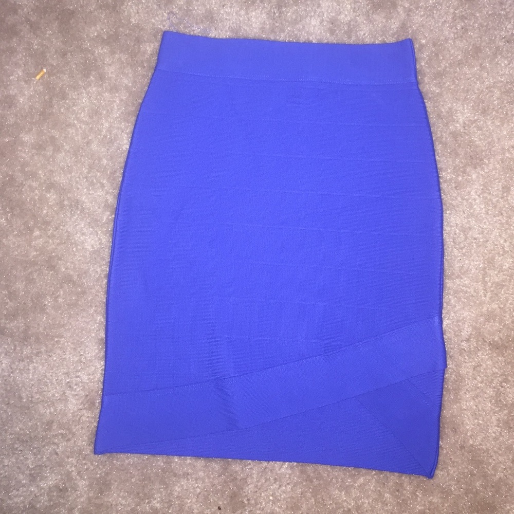 Blue pencil skirt