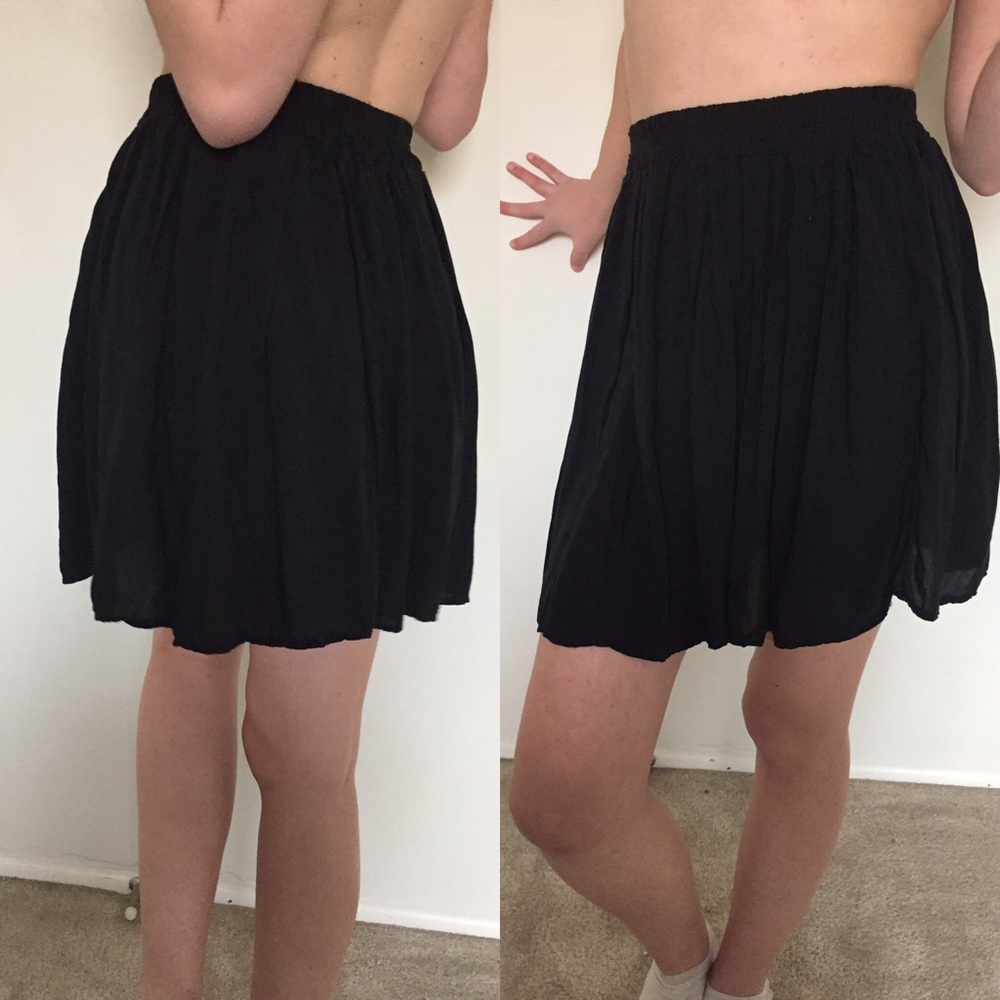 Black high waisted skirt