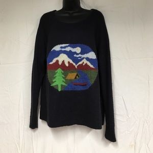 XL Woolrich wool camp canoe mountain sweater!