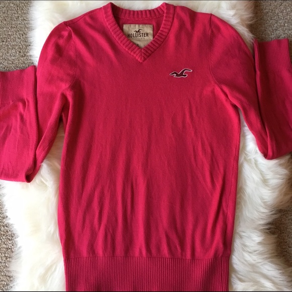 Hot Pink Hollister Cotton Sweater - SZ: Small - Picture 3 of 4