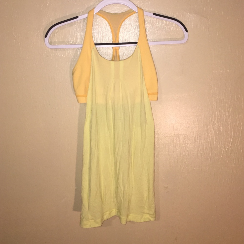 LULULEMON sz S Women's Practice Freely Yellow Tank