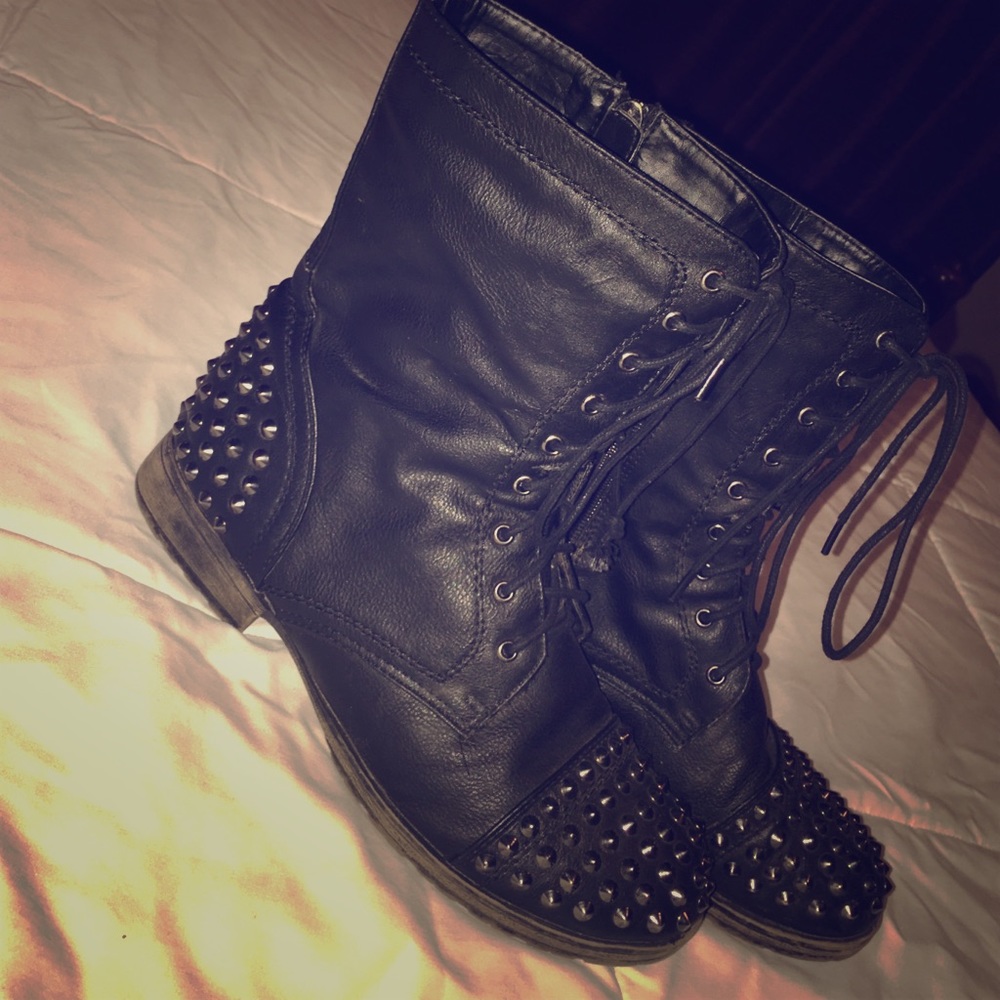 Studded Combat Boots