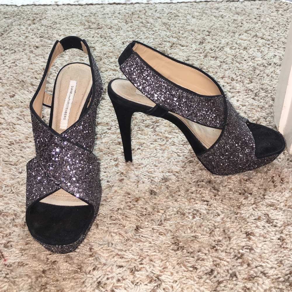 Diane von Furstenberg Sparkly Heels