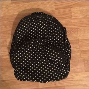 Black/White polka dot backpack