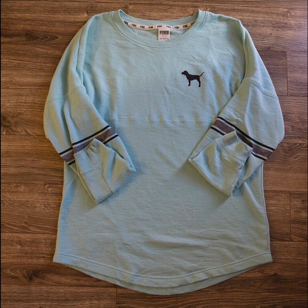 PINK Varsity Crew Sweater Size Small