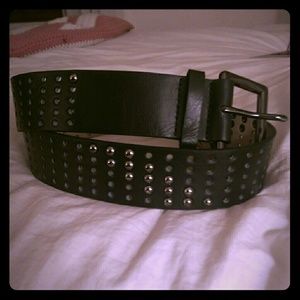 Betsey Johnson black studded belt