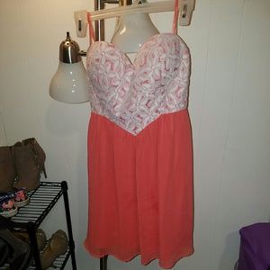 Peach mini dress