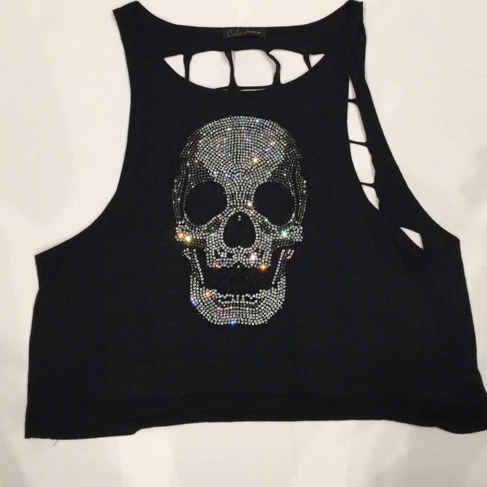 Skull Tank w open backed cage women's sizeS