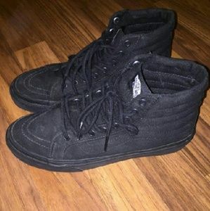 Black hi top Vans