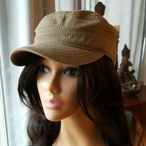 Khaki cotton  cap
