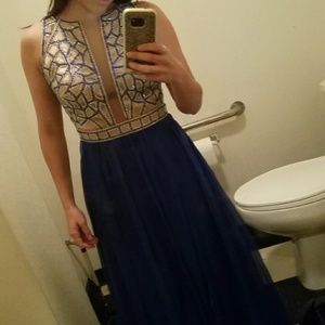 Blue prom dress