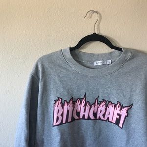 Graphic print grey sweatshirt